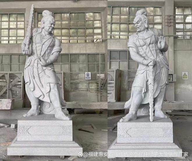 风水学中的意义石雕哼哈二将在